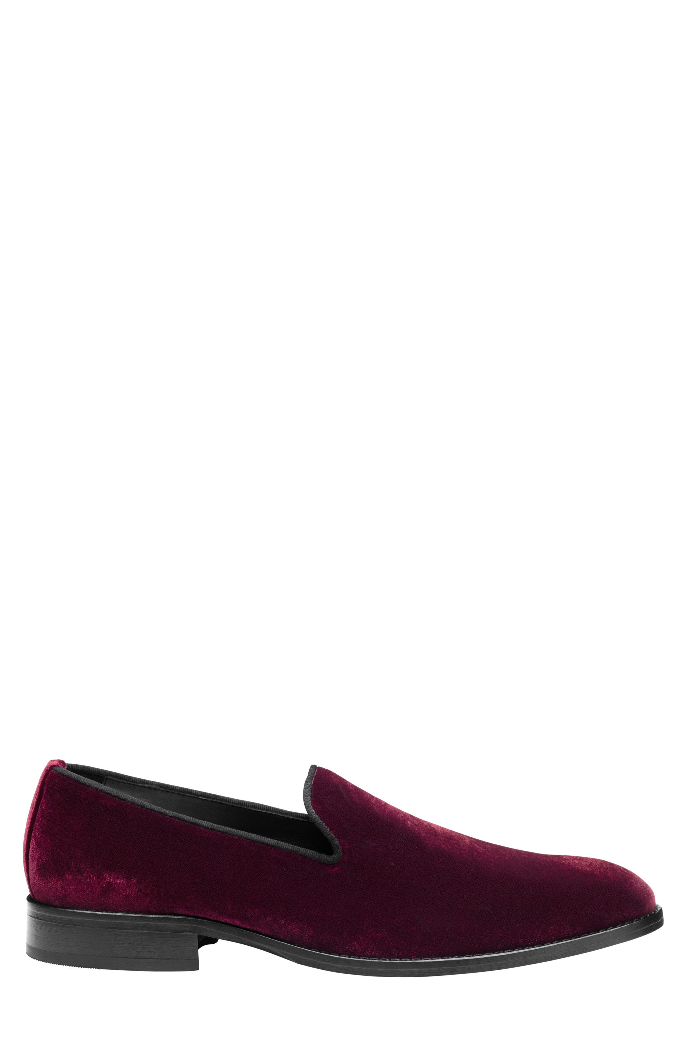 Johnston & Murphy Gavney Slip-On Loafer, Alternate, color, Burgundy Velvet