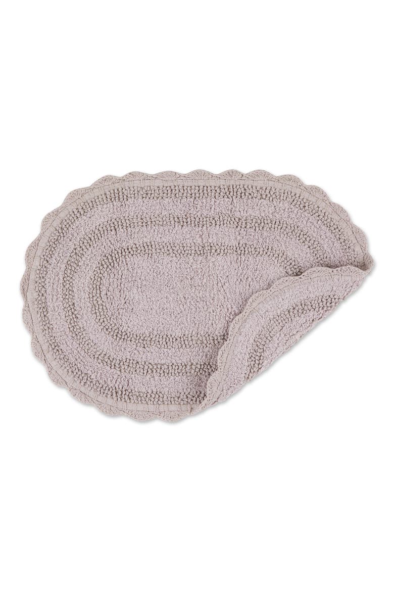 Oval Crochet Bath Mat, Alternate, color, Dusty Lilac