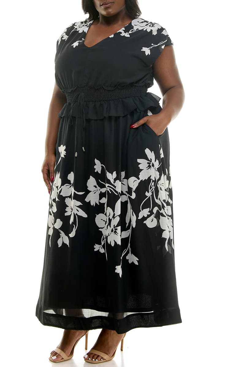 Taylor Dresses Floral Maxi Dress, Alternate, color,