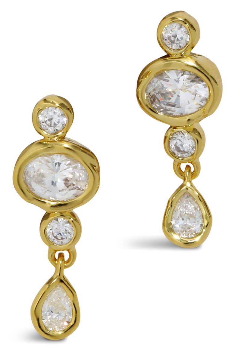 Asterales Cubic Zirconia Drop Earrings, Main, color, STONES