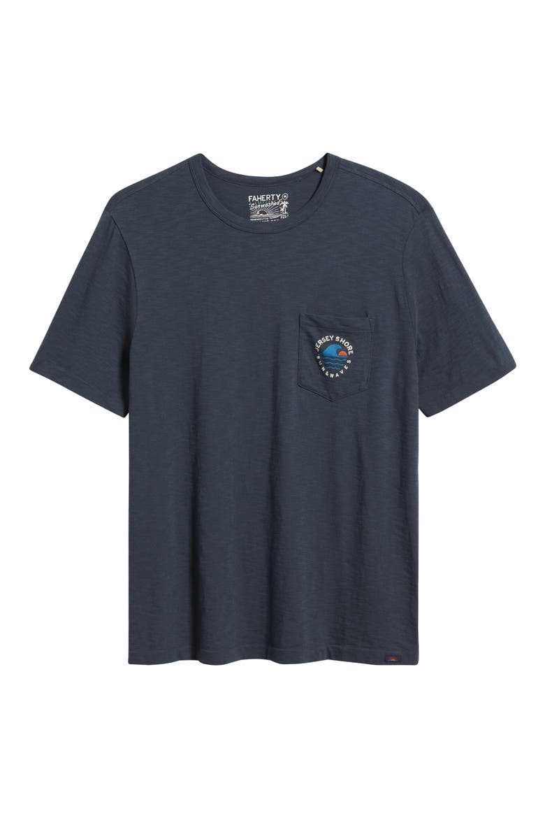 Jersey Short Sunwashed Pocket T-Shirt, Alternate, color, DUNE NAVY