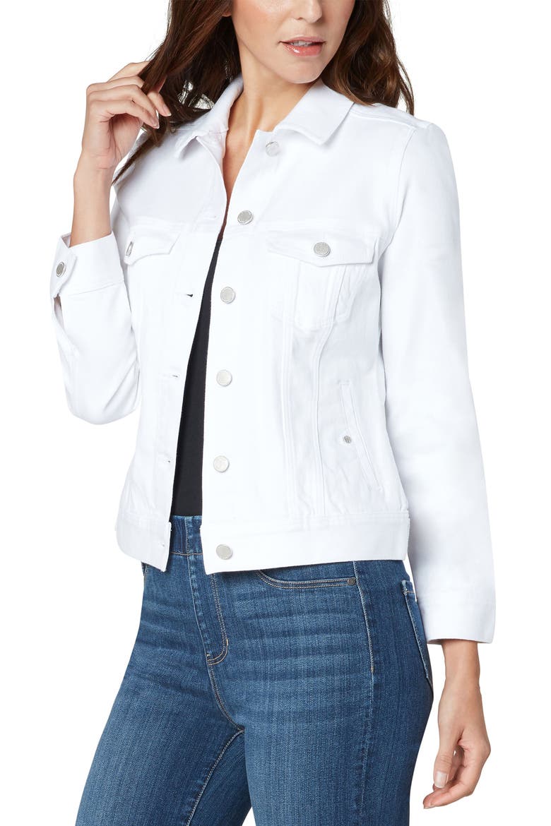 Liverpool Classic Denim Jacket, Alternate, color, BRIGHT WHITE