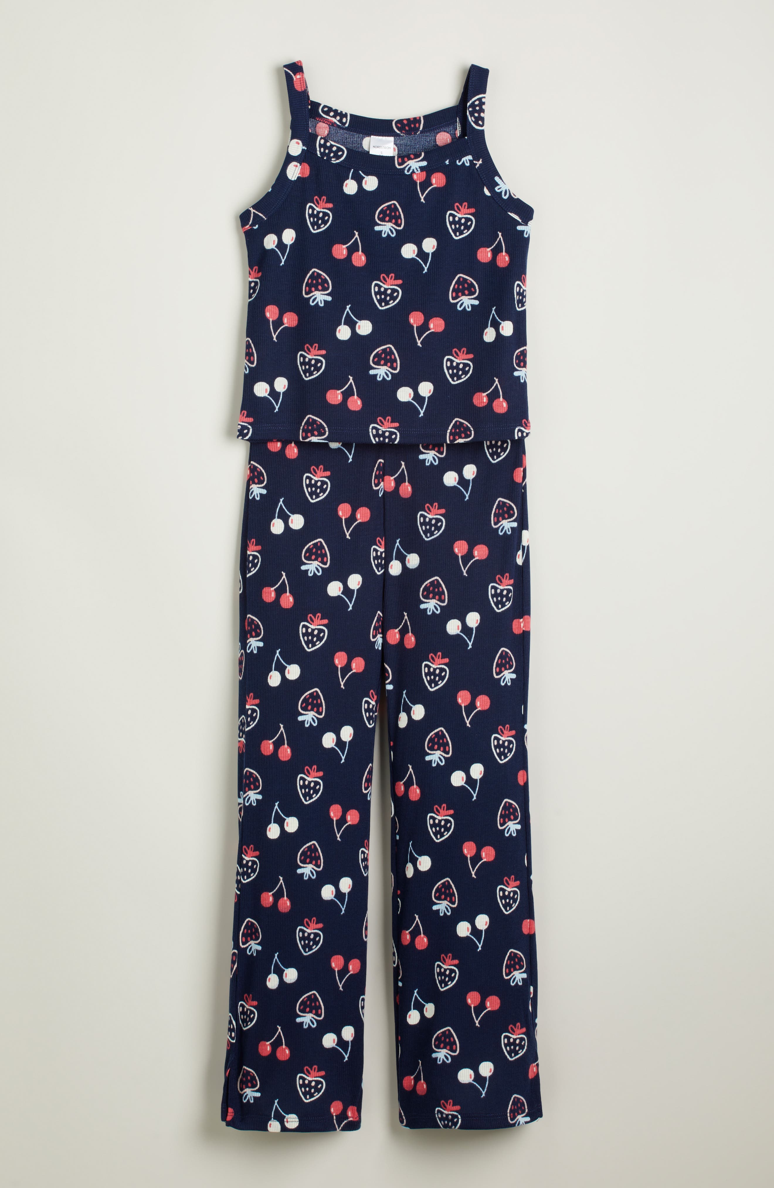 Nordstrom Kids' Print Rib Two-Piece Pajamas