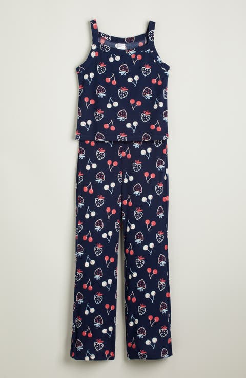Kids' Print Rib Two-Piece Pajamas (Big Kid)