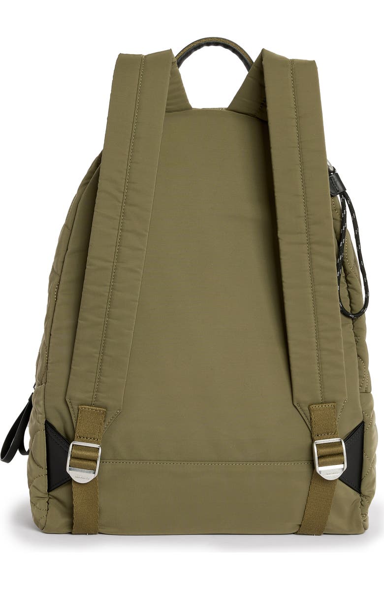 AllSaints Carabiner Quilt Recycled Nylon Backpack, Alternate, color,
