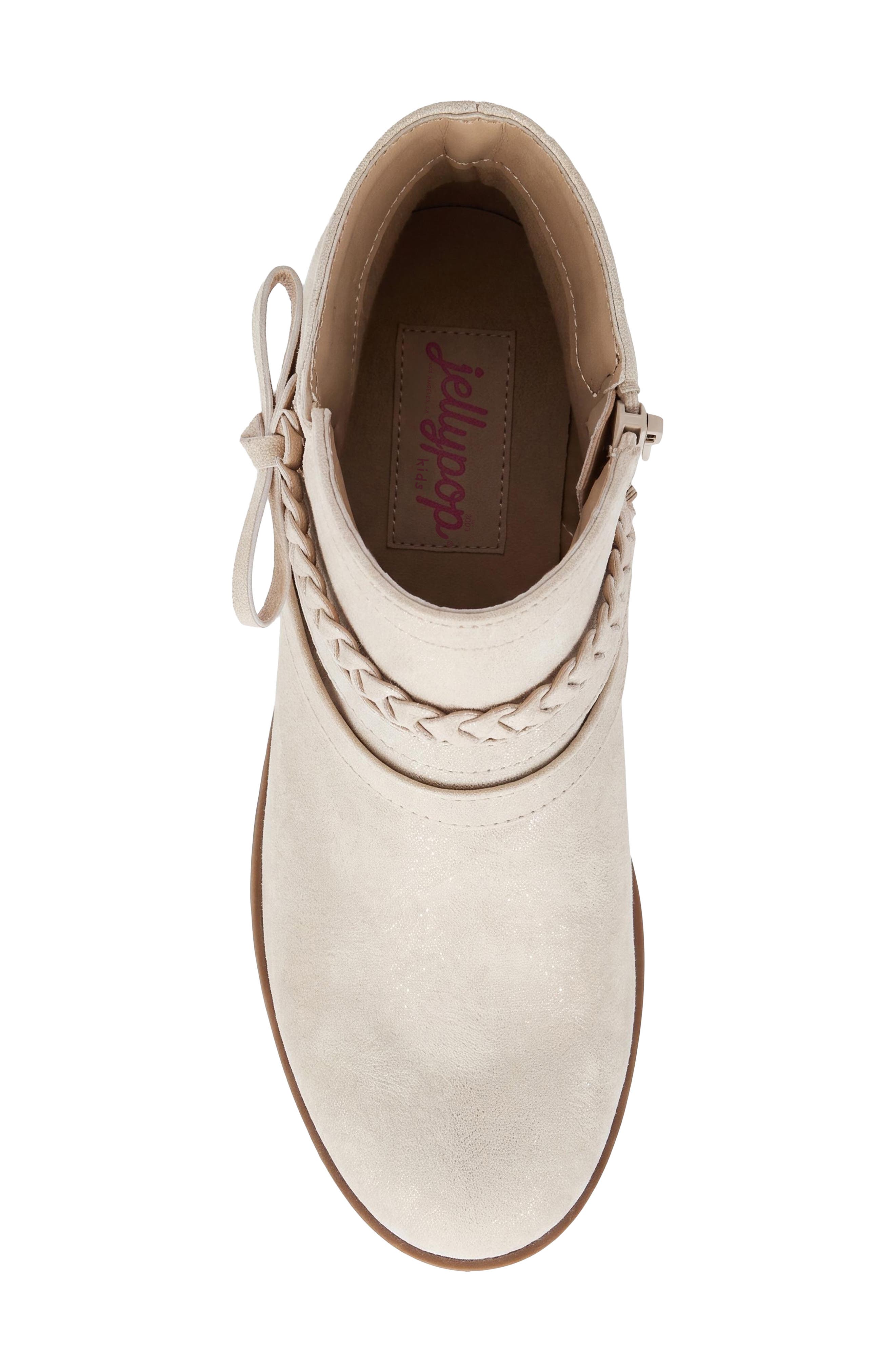 Kids' Avielle Faux Leather Bootie, Alternate, color, IVORY