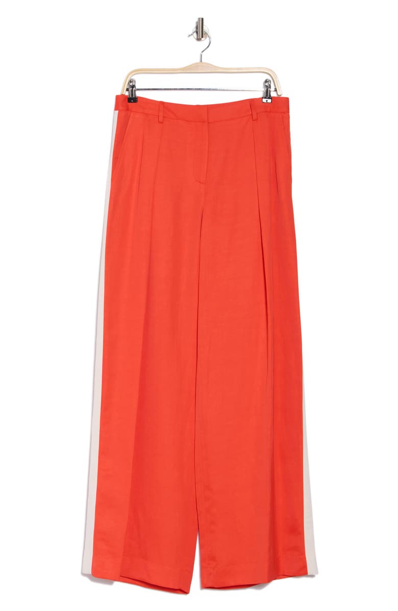 TWP Sullivan Wide Leg Pants, Alternate, color, Cherry Tomato/ Bone
