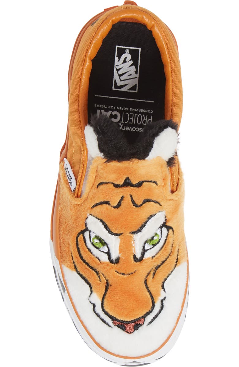 Vans x Project CAT Classic Slip-On Wild Tiger Sneaker, Alternate, color,