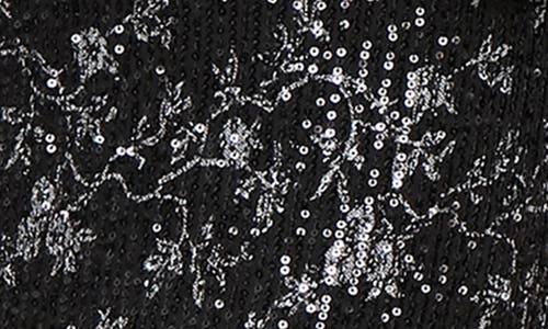 Sl Fashions Chiffon Overlay Sequin Detail Cocktail Dress In Black