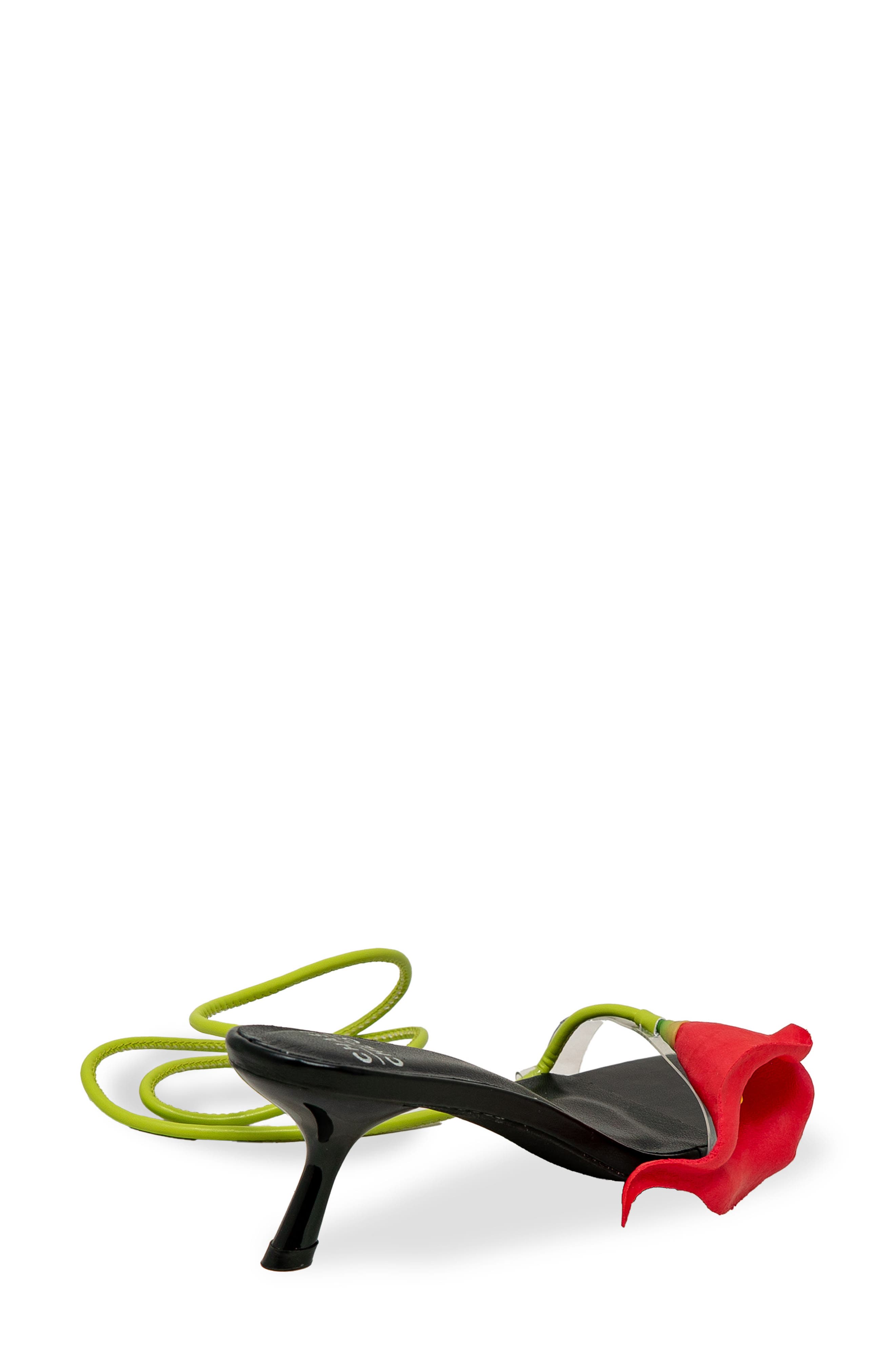 Calla Lily Sandal, Alternate, color, BLACK