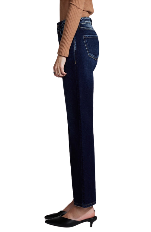 Kancan Premier Delores Premier High Rise Straight Jeans In Dark Wash