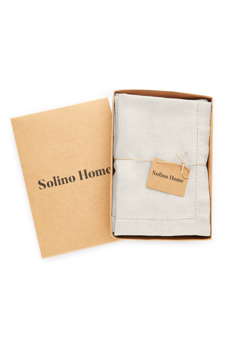 Solino Home Linen Dinner Napkins - Sonoma Hemstitch, 22 x 22, Alternate, color, 