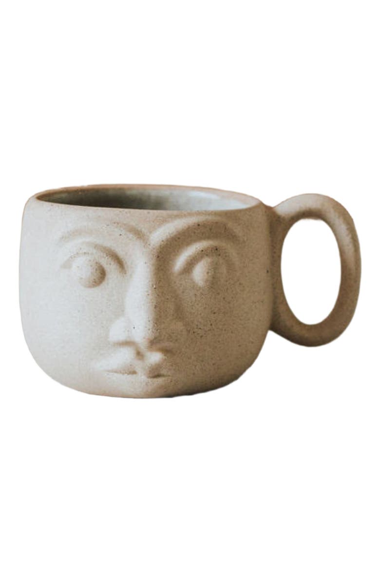 Al Centro Ceramica Face Mug, Alternate, color, Terracotta