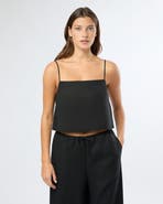 Onia Air Linen Square Neck Tank Top