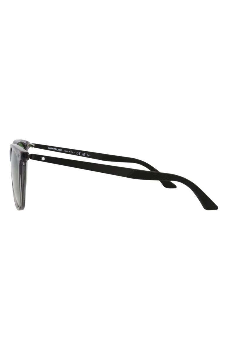 Montblanc 56mm Square Sunglasses, Alternate, color, Grey Black Green