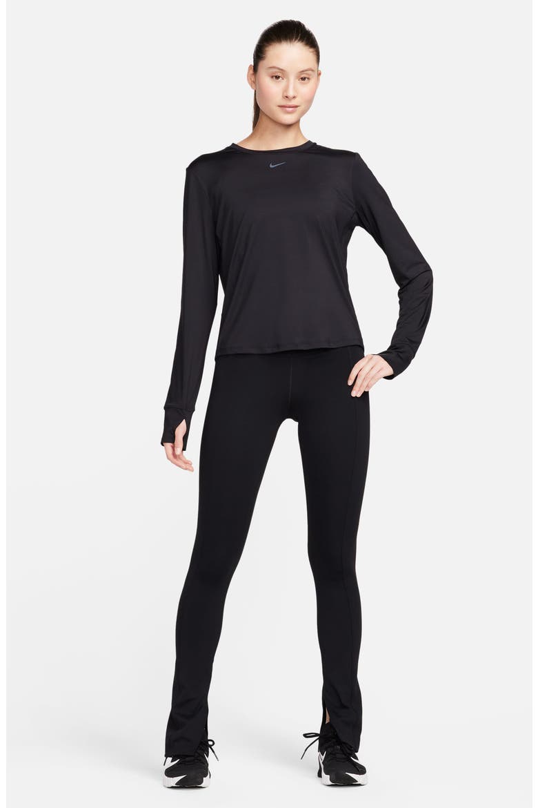 One Classic Dri-FIT Long Sleeve Training Top, Alternate, color, 010 BLACK/ BLACK