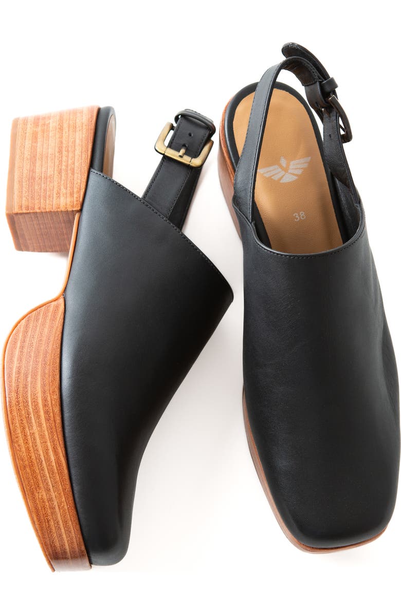 Fortress Betty Slingback Platform Clog, Alternate, color, Black