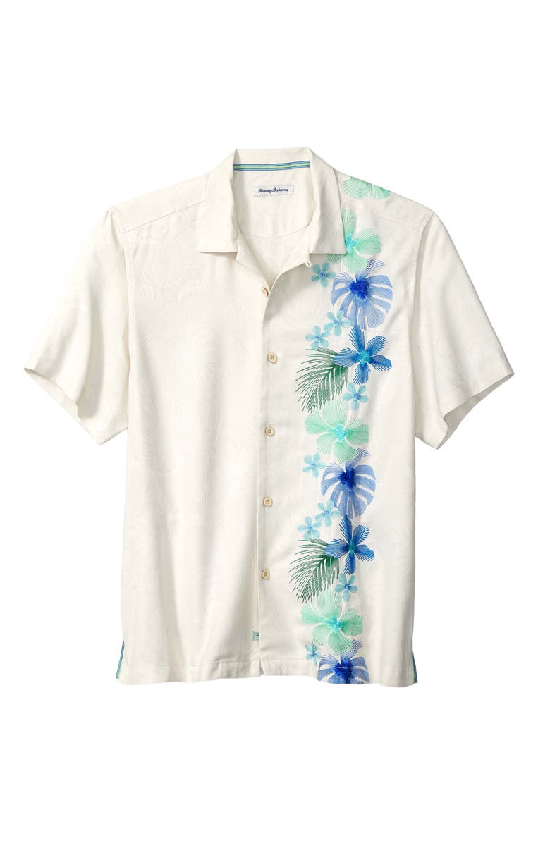 Tommy Bahama Azul Vines Short Sleeve Silk Camp Shirt, Main, color, 