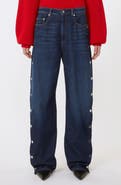 SPORTMAX Lichene Side Snap Wide Leg Jeans