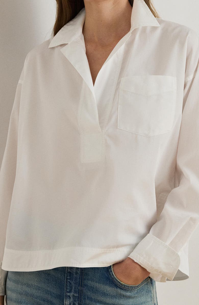 Lauren Ralph Lauren Stachee Cotton Popover Top, Alternate, color, White