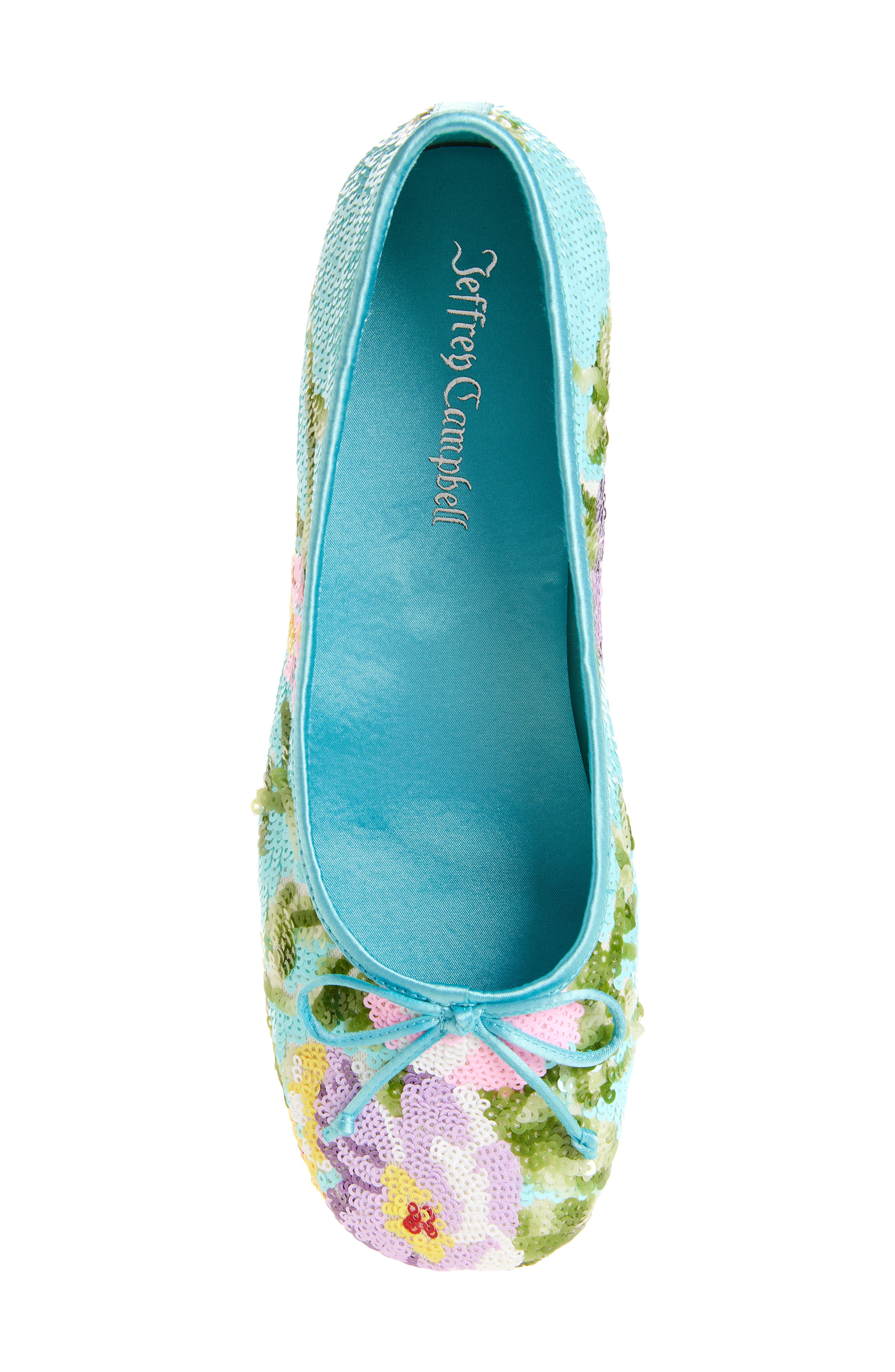 Jeffrey Campbell Kalli Sequin Flat, Alternate, color, Blue Combo