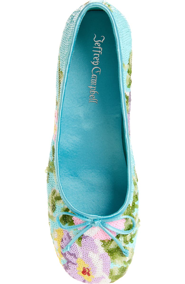 Jeffrey Campbell Kalli Sequin Flat, Alternate, color, Blue Combo
