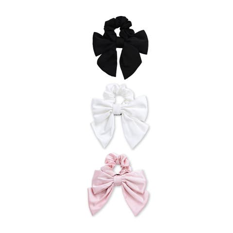 Bow Accent Scrunchie Set