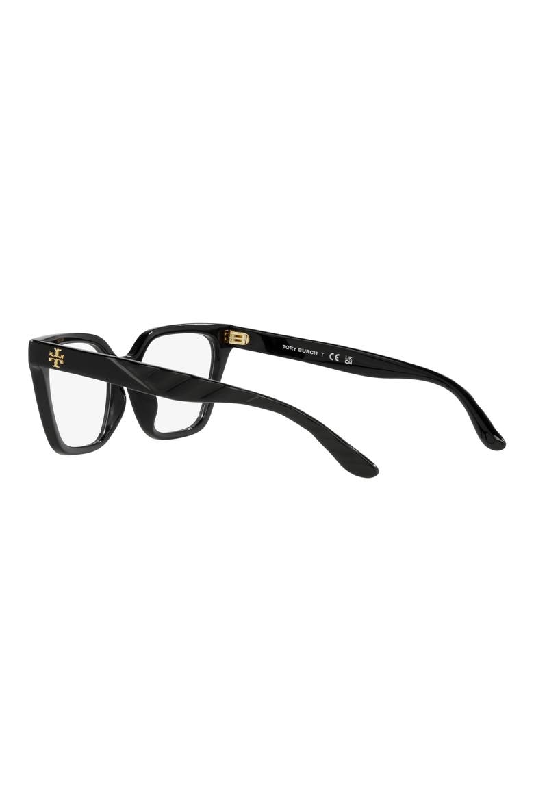 53mm Rectangular Optical Glasses, Alternate, color, BLACK