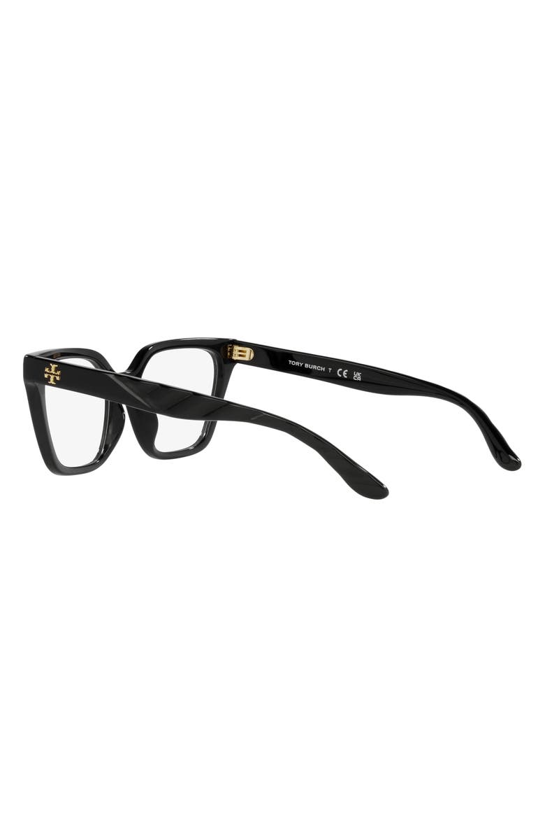Tory Burch 53mm Rectangular Optical Glasses, Alternate, color, 