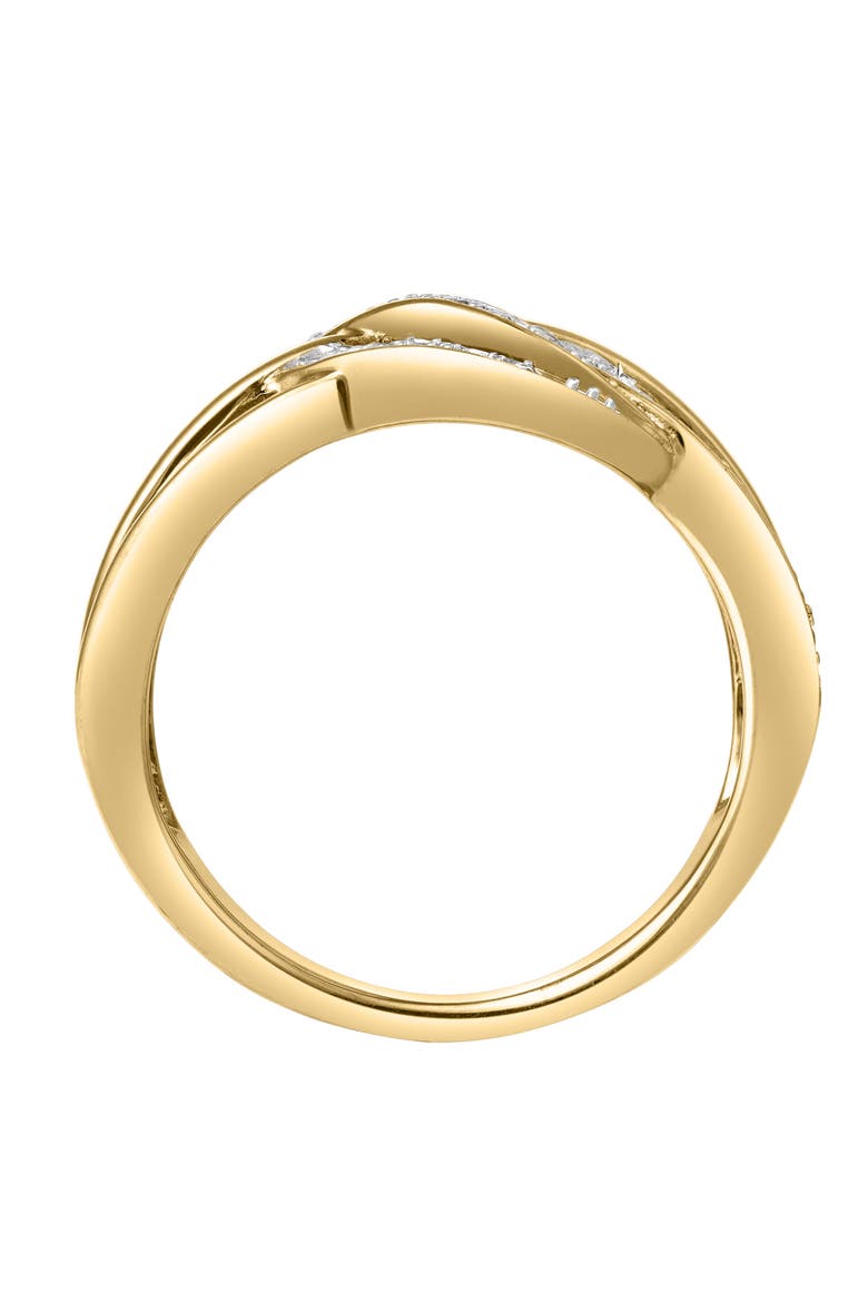 Eterna Knot 0.15 Ct Natural Diamond Knot 10K Gold Ring, Alternate, color, 10K Yellow Gold