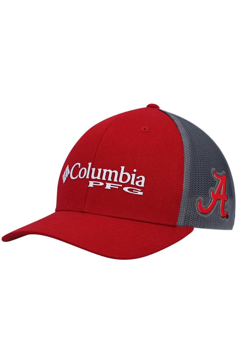 Columbia Men's Columbia Crimson Alabama Crimson Tide PFG Snapback Adjustable Hat, Main, color, Crimson