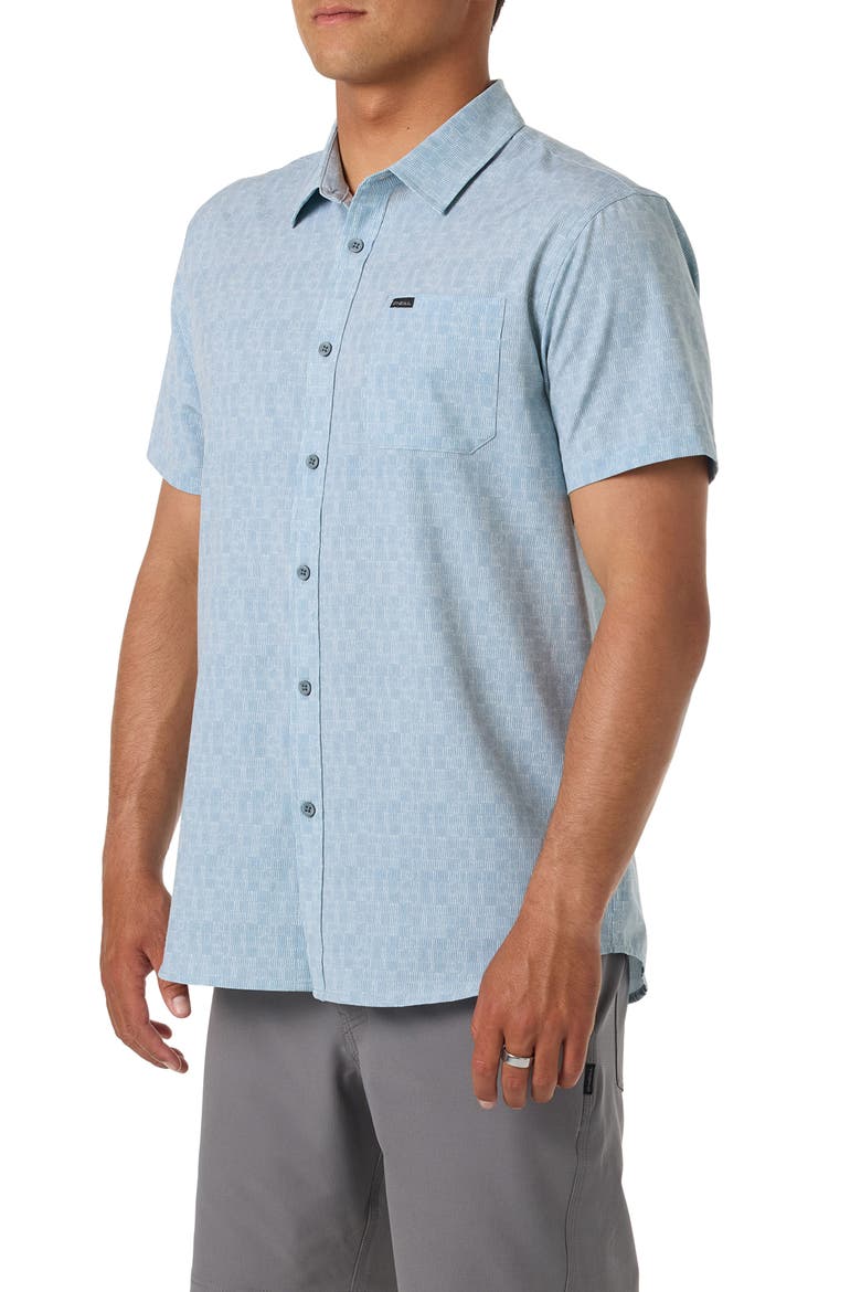 TRVLR Performance Short Sleeve Button-Up Shirt, Alternate, color, LEAD