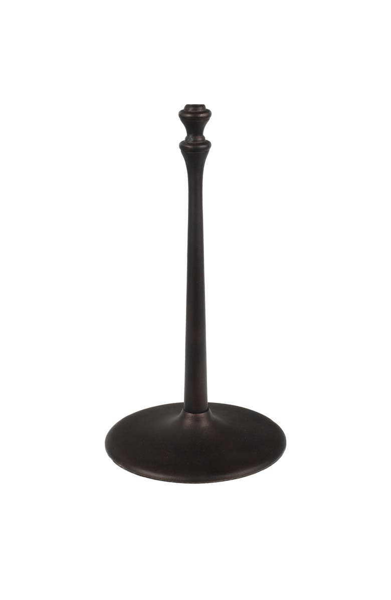 JONATHAN Y Lulu 19.5" Art Deco Classic Pedestal Round Metal Drink Table and Decorative End Table, Alternate, color, Oil Rubbed Bronze/Gold