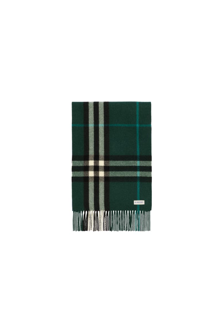 Gradient Check Cashmere Scarf, Alternate, color, Ink blue