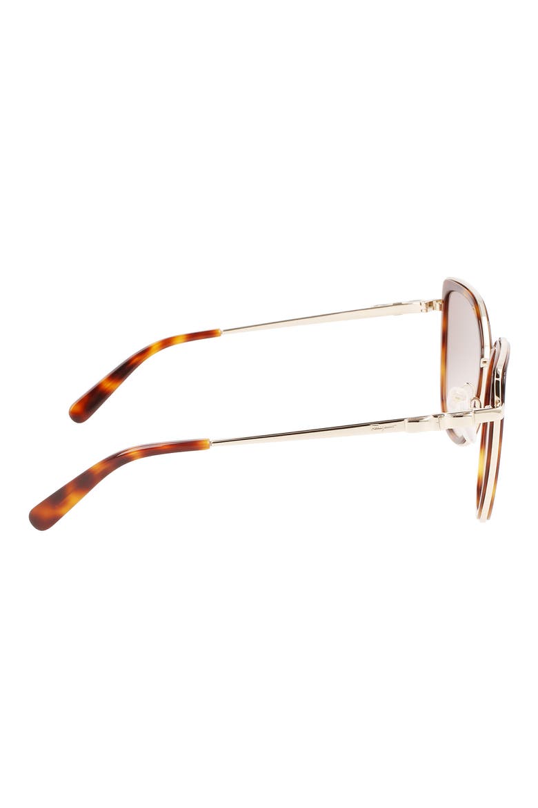 54mm Gradient Cat Eye Sunglasses, Alternate, color, GOLD TORTOISE