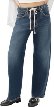 Silver Jeans Co. Be Easy Drawstring High Waist Wide Leg Jeans
