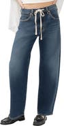Silver Jeans Co. Be Easy Drawstring High Waist Wide Leg Jeans