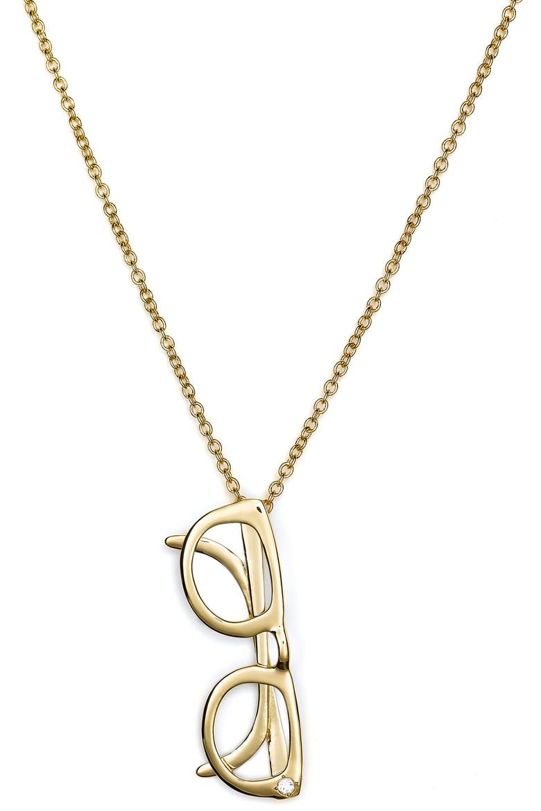 'hang in there' statement pendant long necklace, Main, color, GOLD