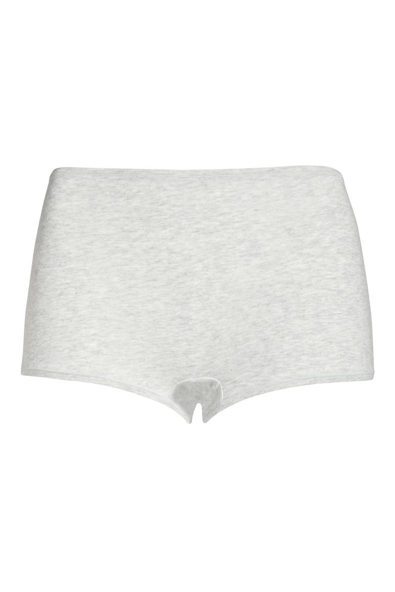 Stretch Cotton Jersey Boyshorts, Alternate, color, LIGHT HEATHER GREY