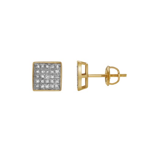 Luvmyjewelry Ninar 10k Yellow Gold Diamond Unisex Earrings In 10k Yellow Gold