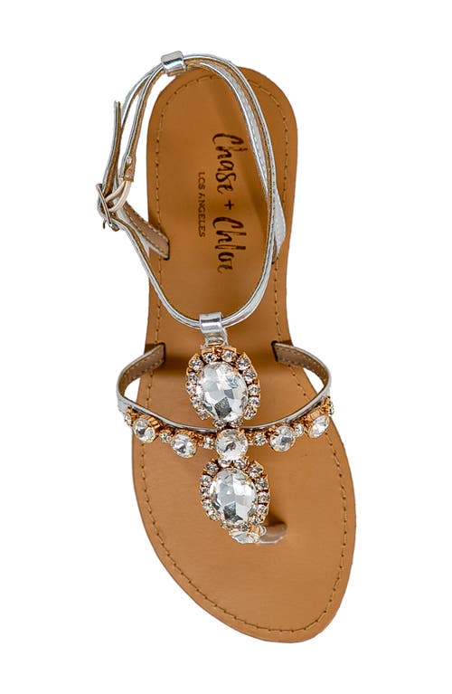 CHASE & CHLOE CHASE AND CHLOE EMBELLISHED ANKLE SANDAL 