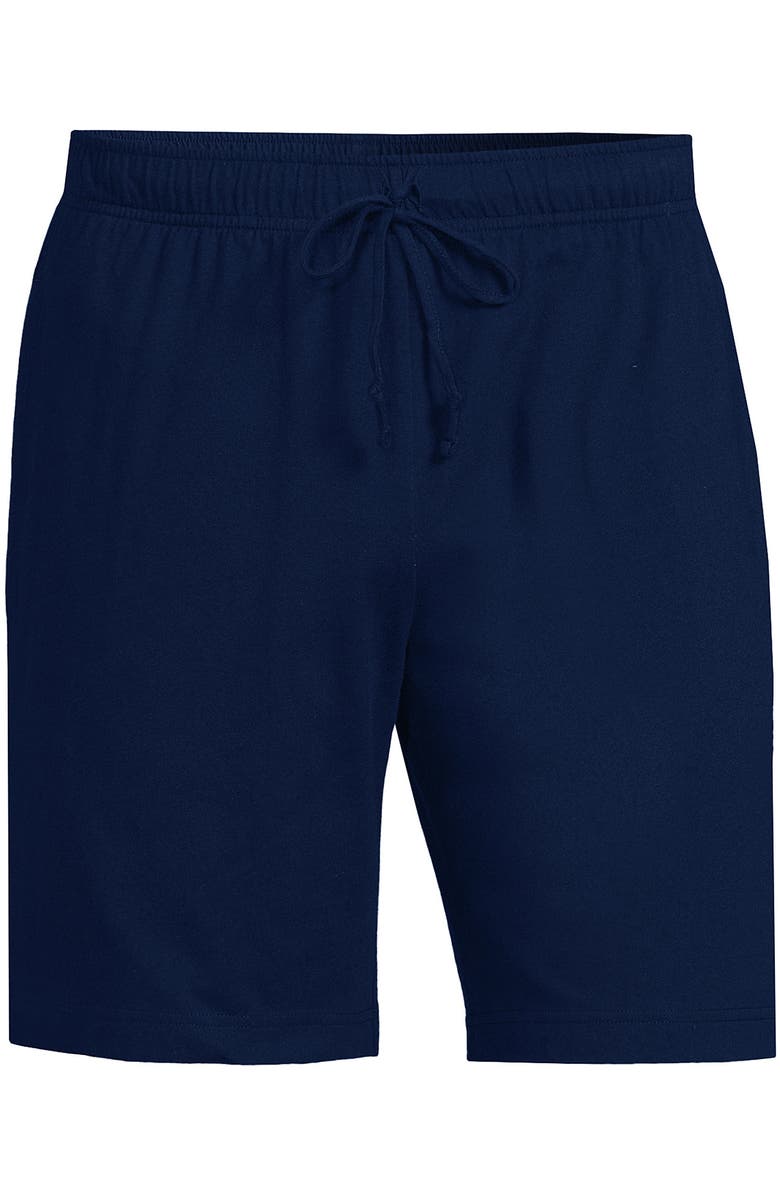 Lands' End Knit Jersey Pajama Shorts, Alternate, color, Deep Sea Navy