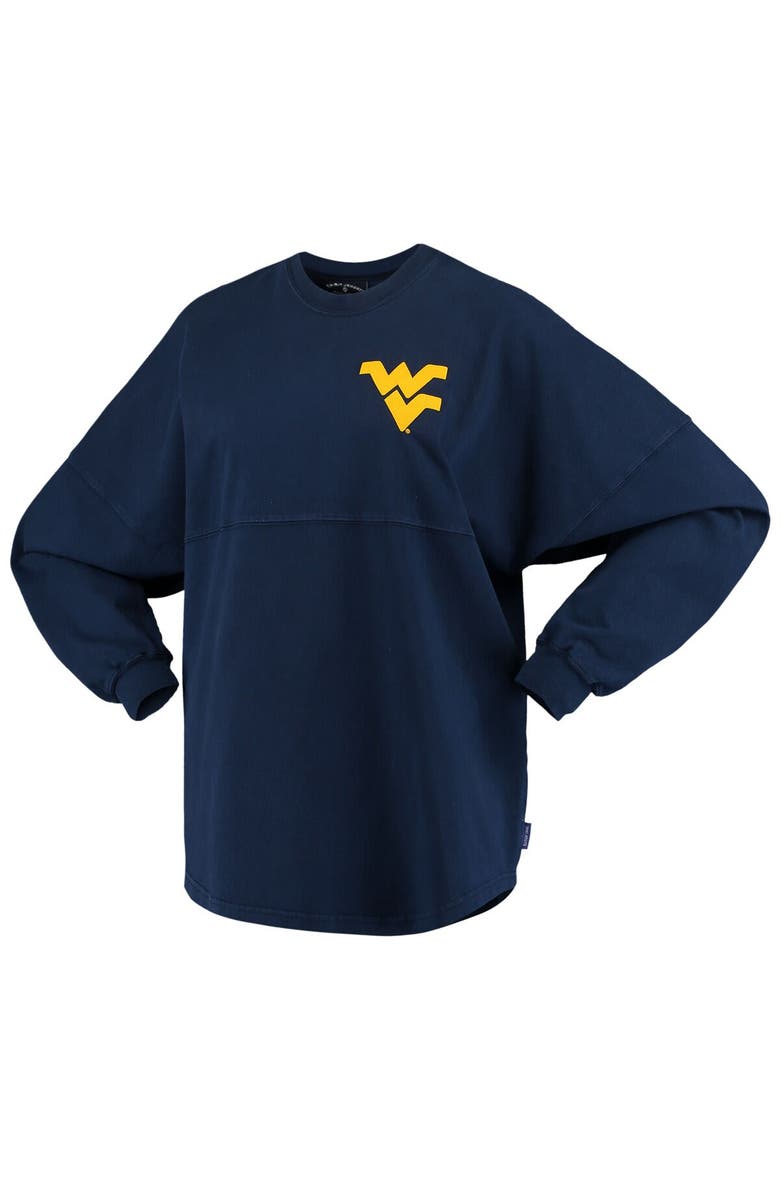 SPIRIT JERSEY Women's Navy West Virginia Mountaineers Loud n Proud Spirit Jersey T-Shirt, Alternate, color,