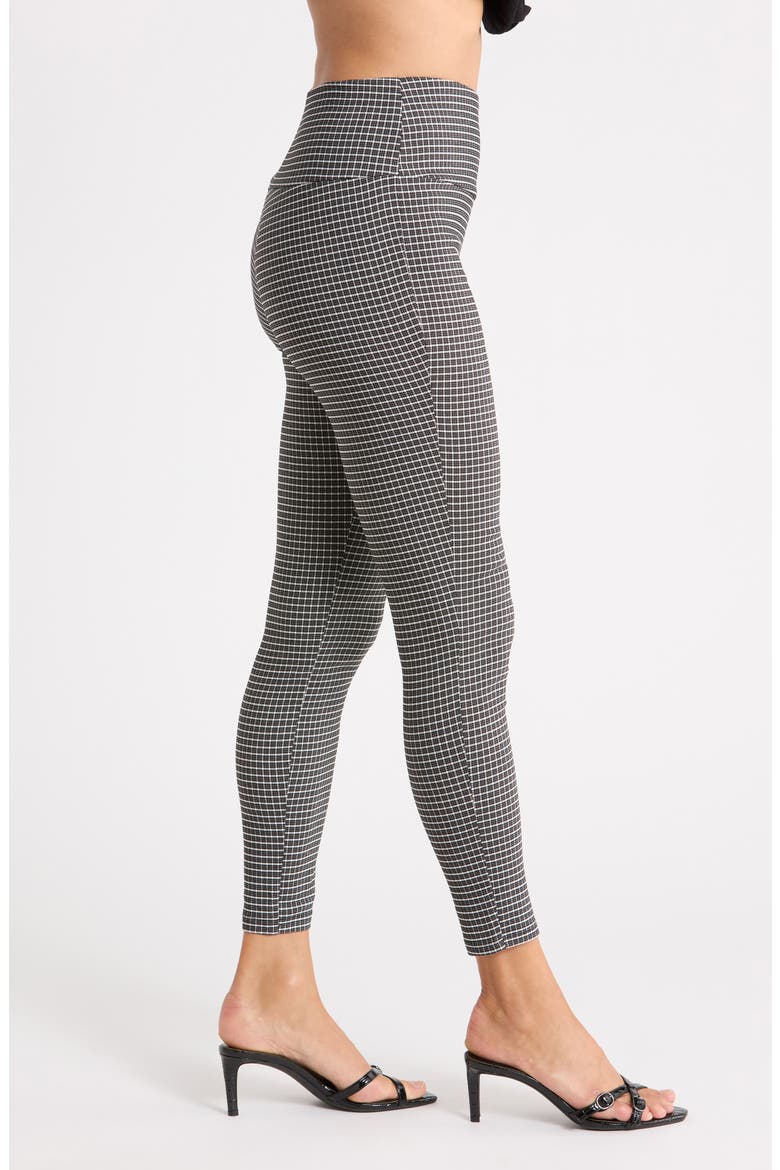 Plaid Leggings, Alternate, color, BLACK