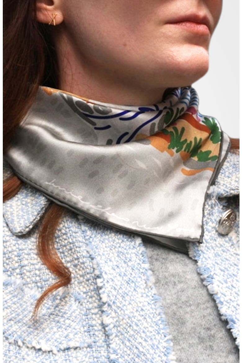 Silk Bandana Of After Sunset, Alternate, color, Grey
