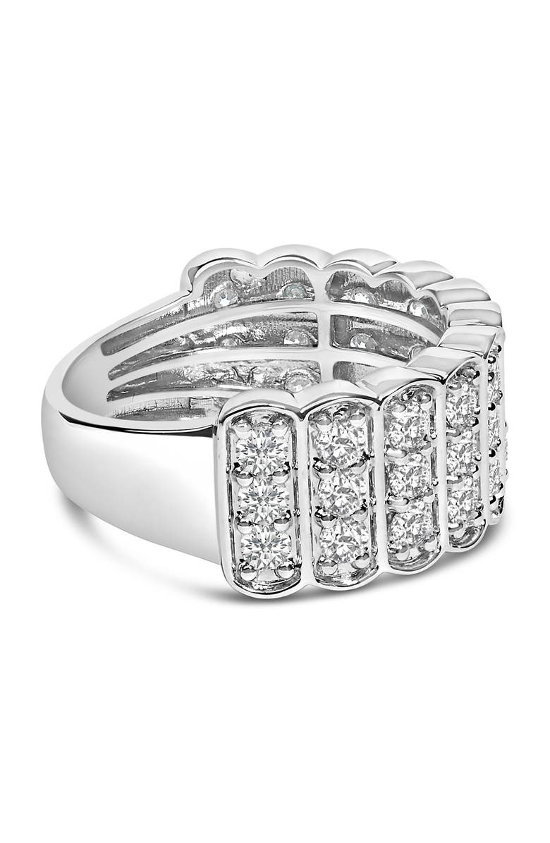 Haus of Brilliance Silver 1 1/2 Cttw Lab Grown Diamond 11 Row Band Ring, Alternate, color, White