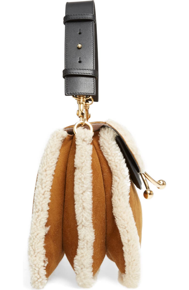 JW Anderson J.W.ANDERSON Medium Pierce Genuine Shearling Shoulder Bag, Alternate, color,