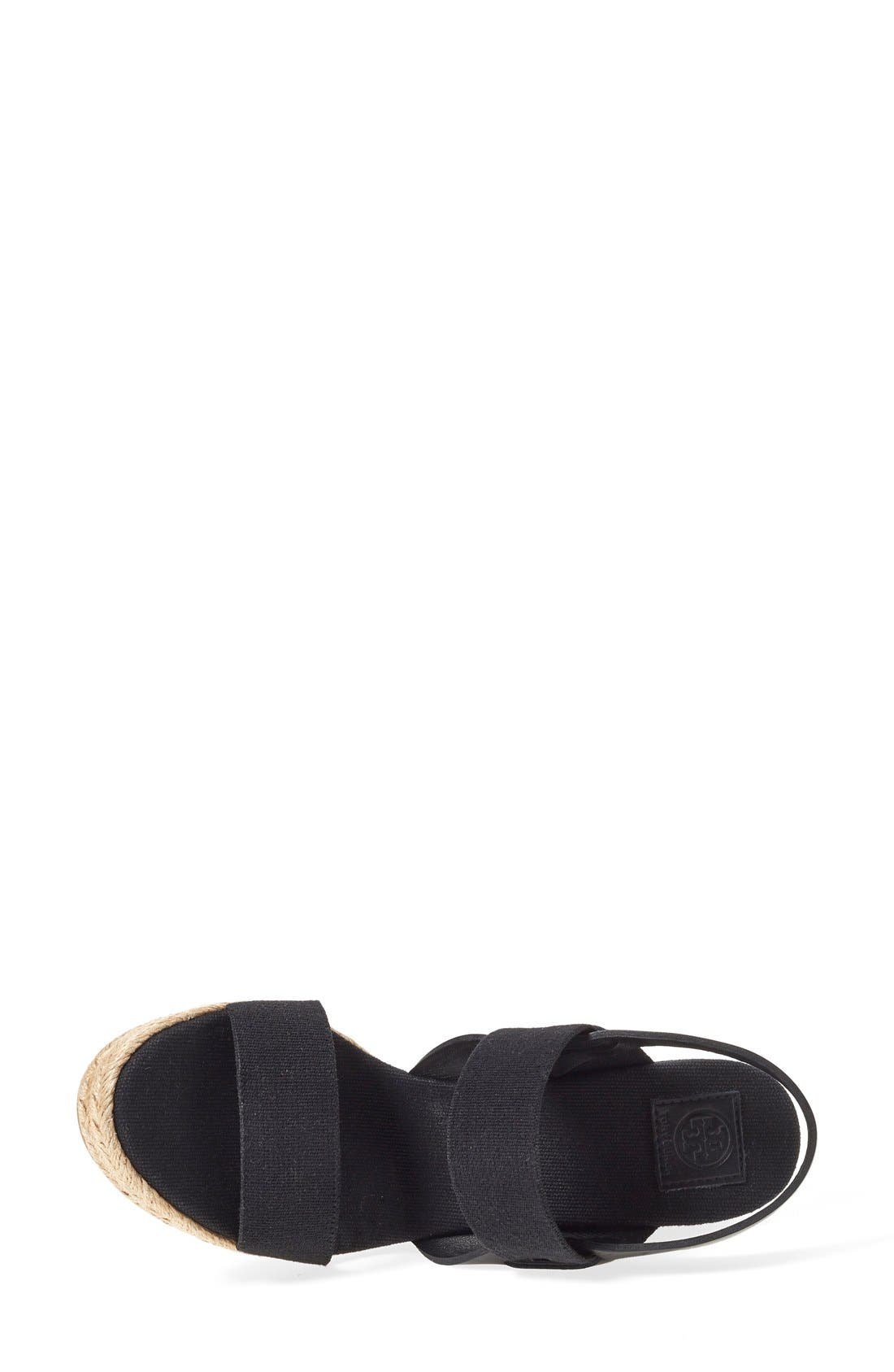 Tory Burch Espadrille Wedge Sandal, Alternate, color, 