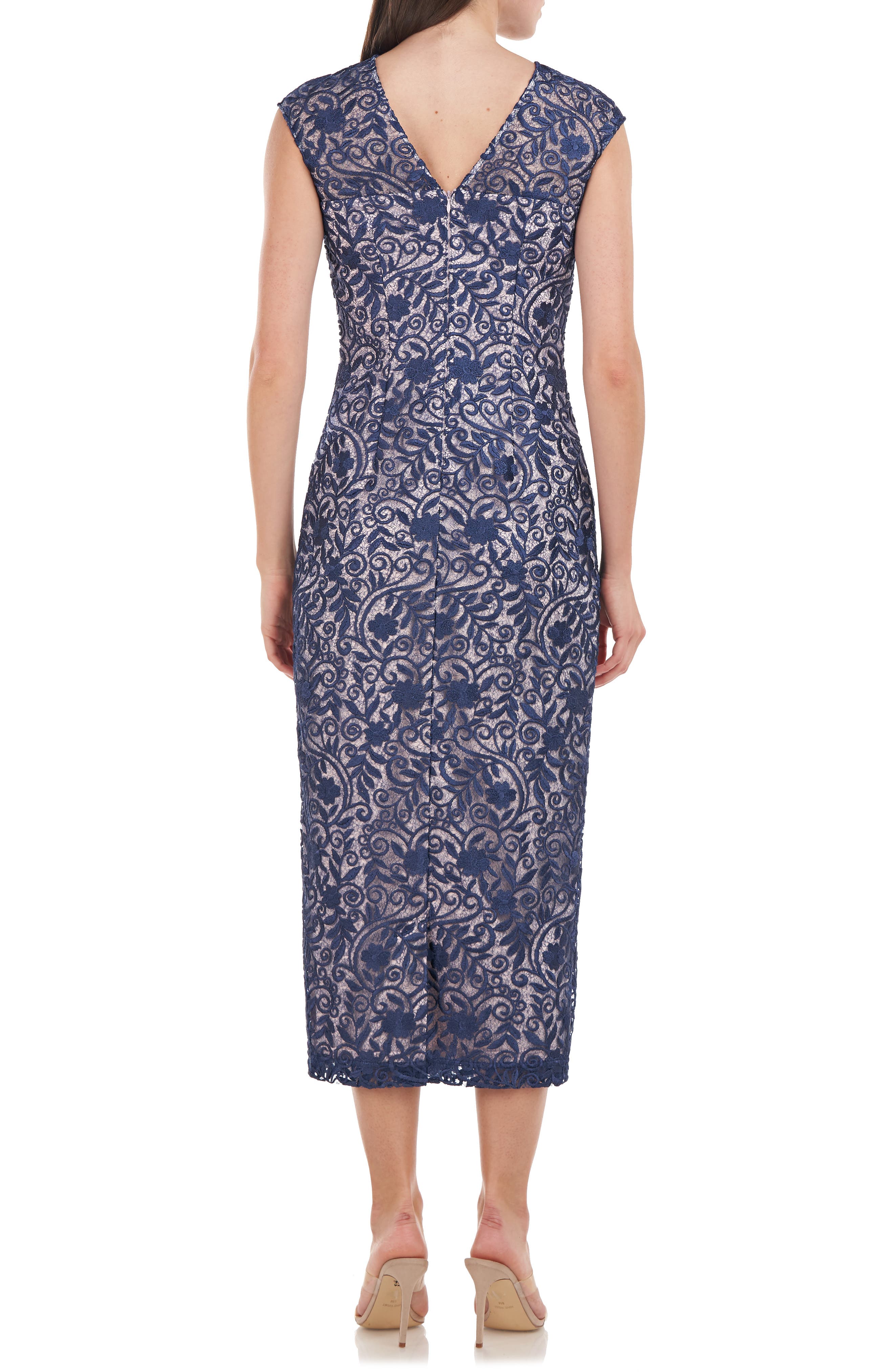 JS Collections Daniela Bow Lace Cocktail Dress (Women) | Nordstromrack