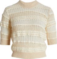 FRAME Mix Stitch Elbow Sleeve Sweater